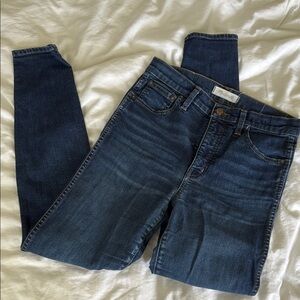 Madewell Blue Skinny Jeans with Stretch
